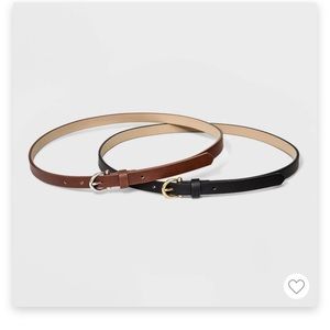 Thin Belt Women L Black and Brown